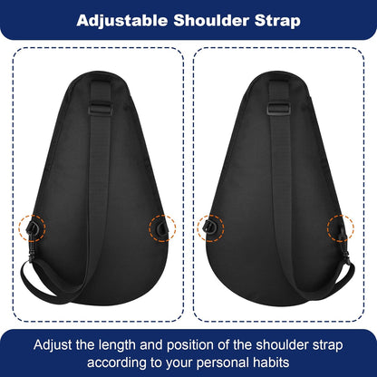 Padel Racket Bag Pickleball Paddle Sling Backpack Padel Racquet Storage Bag, Padel (Paddel Tennis) Equipment Carrying Bag with Mesh Pocket for 2 Paddles Ball Water Bottle & Accessory