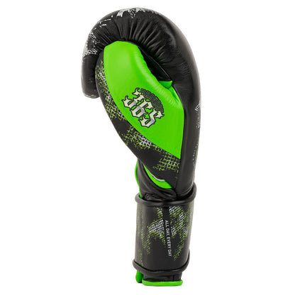 Bravose Limited Edition 16oz Velcro Boxing Gloves – Black & Green