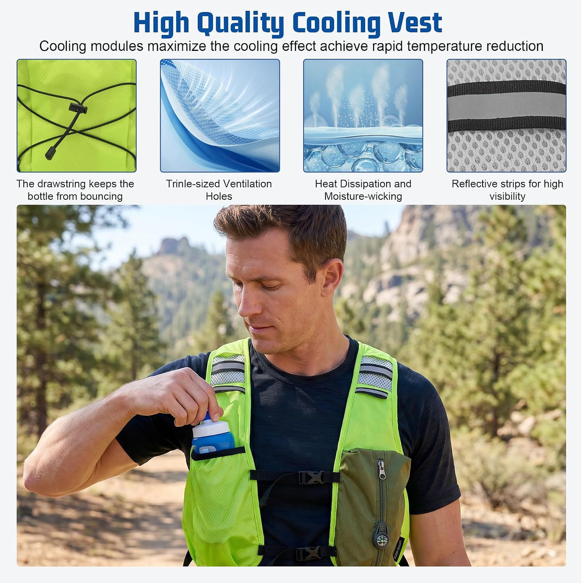 Cooling Vest,Aerospace-Grade Material Ice Vest for Men Women